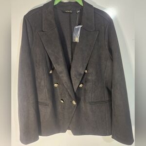 IMAN Women's Black Blazer Jacket, Size Large